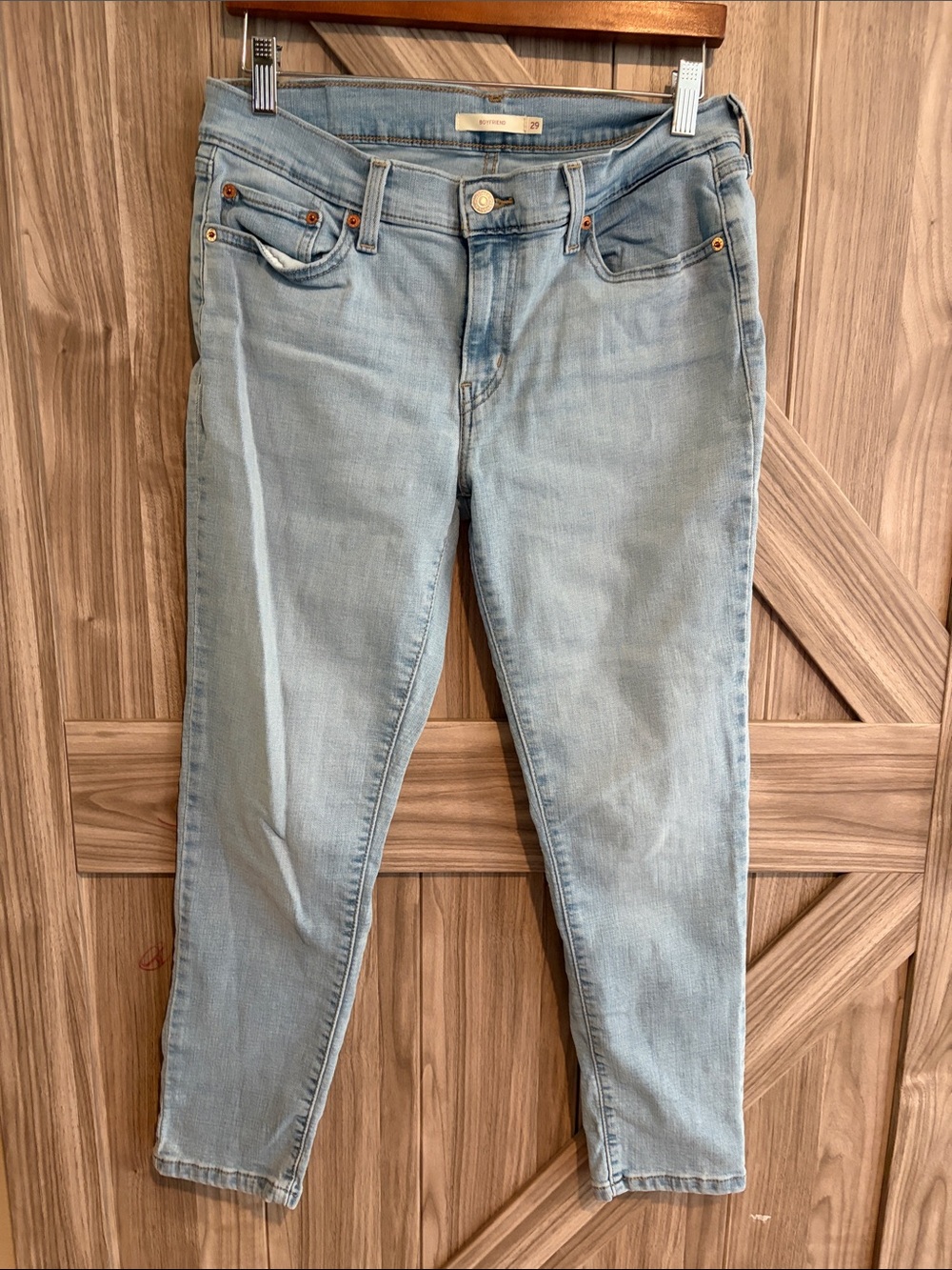 Levi's Light Blue Boyfriend Jeans - Relaxed Fit Denim